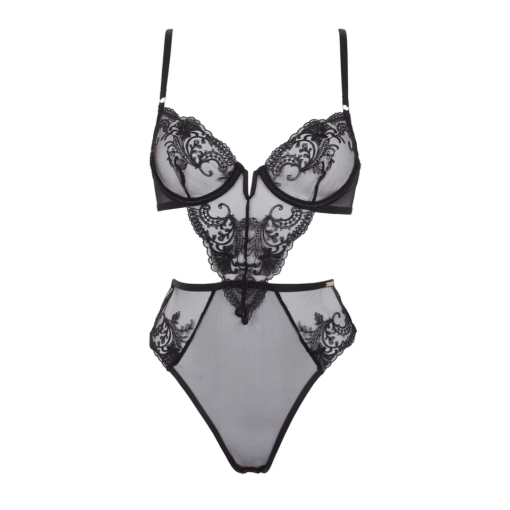 Bluebella Black Lace Bra Bodysuit